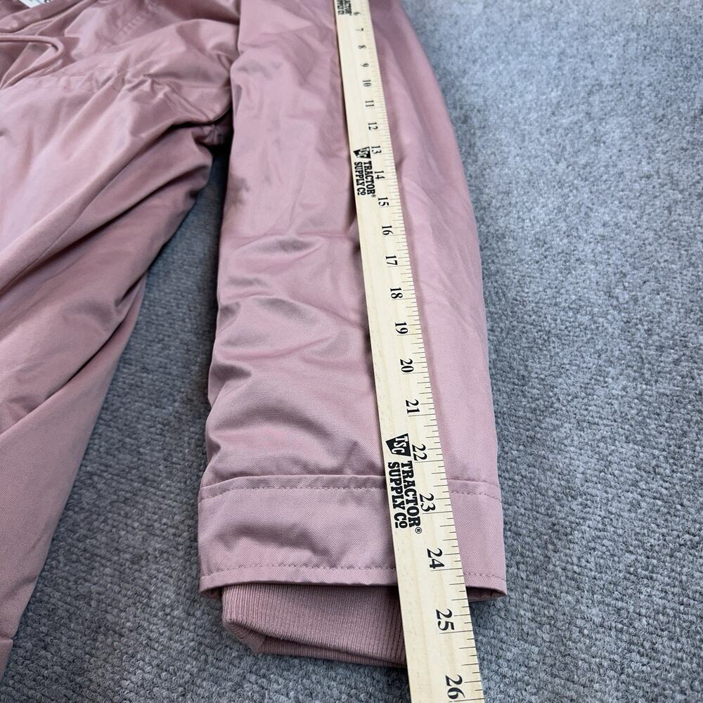 NWT Torrid Twill Faux Fur Trim Parka Pink 1X 14/16 Hooded Winter Coat Plus Cozy - Picture 8 of 11